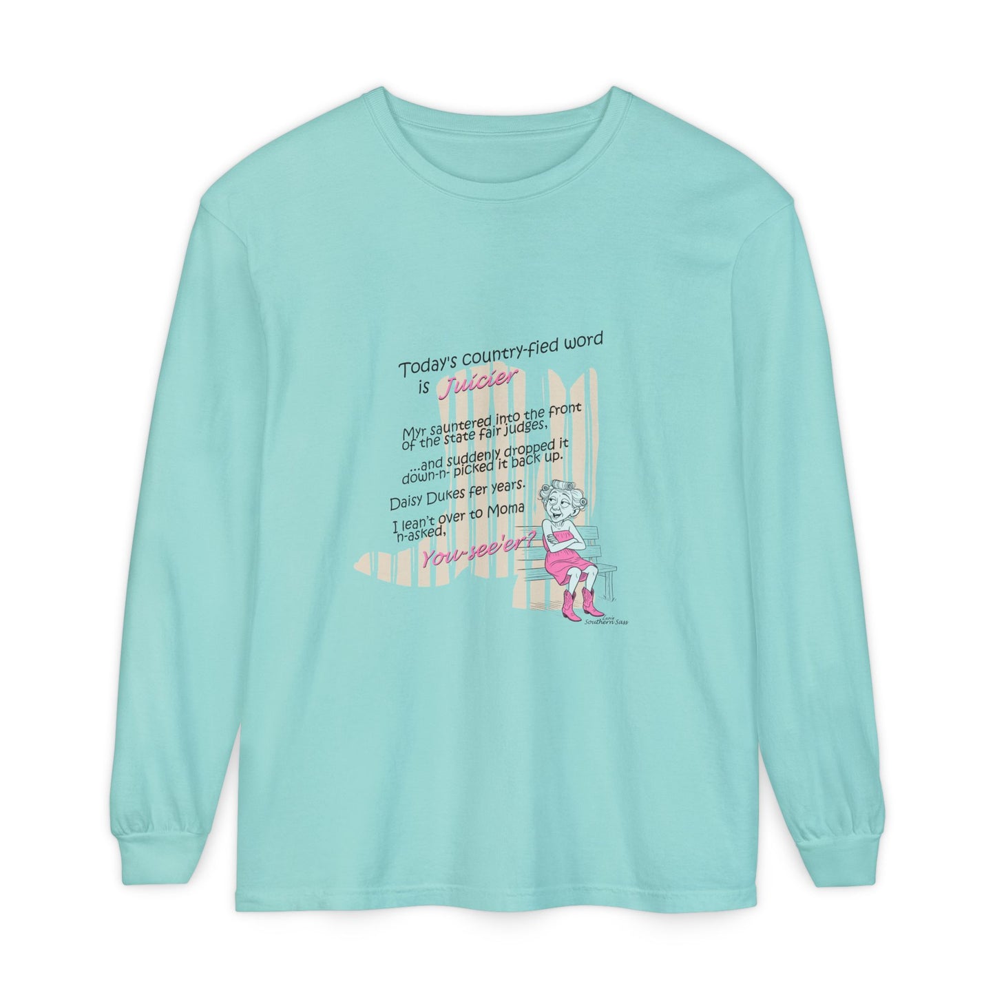 Juicier - Unisex Garment-dyed Long Sleeve T-Shirt