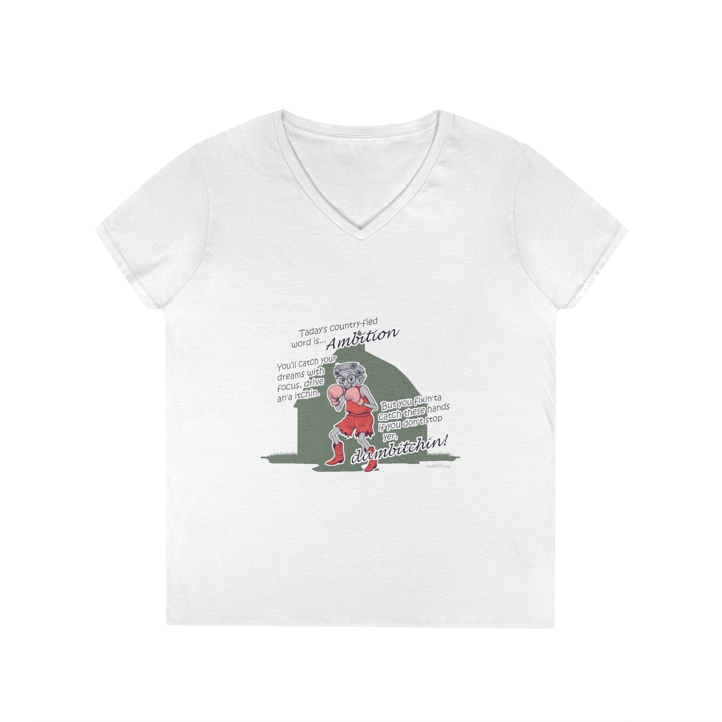 Ambition- Ladies' V-Neck T-Shirt