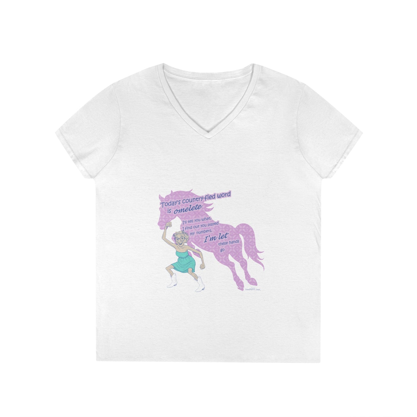 Omelete - Ladies' V-Neck T-Shirt