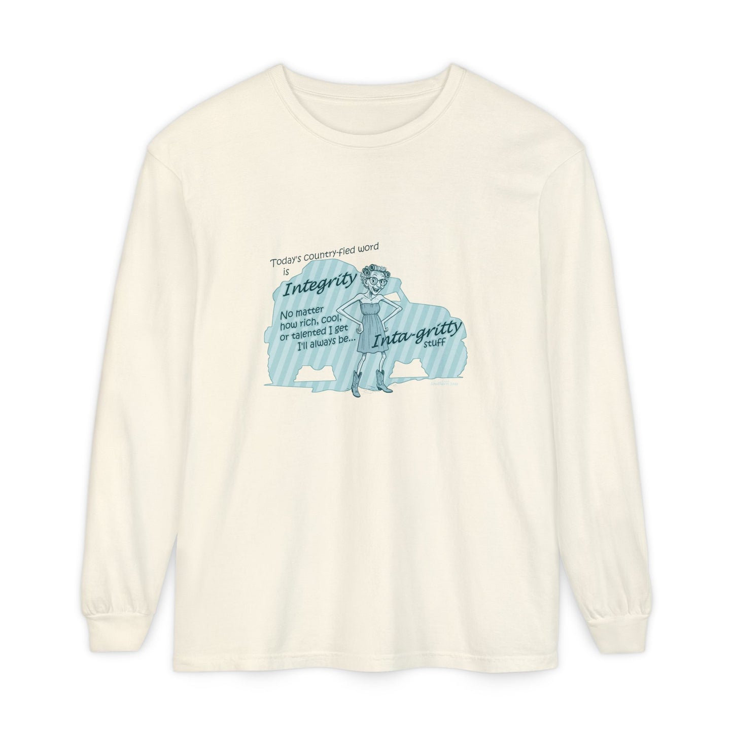 Integrity - Unisex Garment-dyed Long Sleeve T-Shirt
