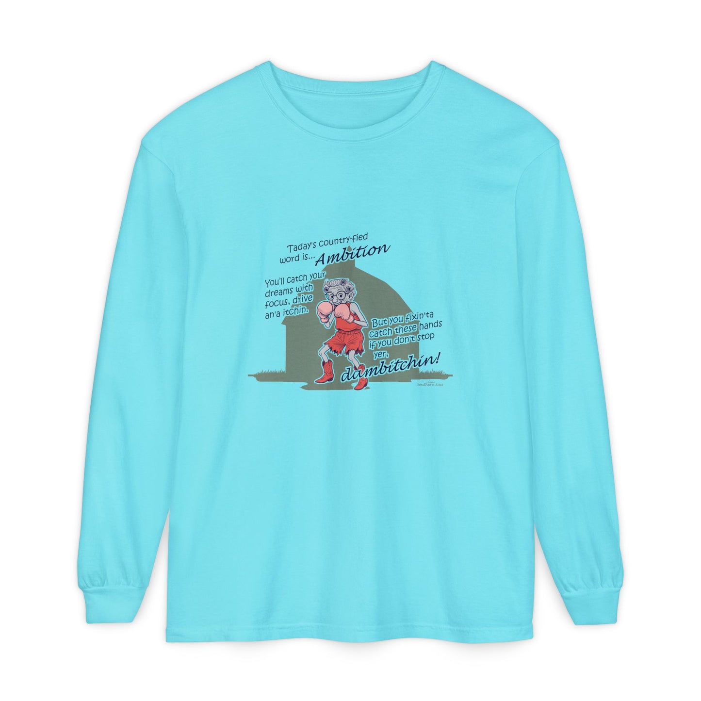 Ambition - Unisex Garment-dyed Long Sleeve T-Shirt