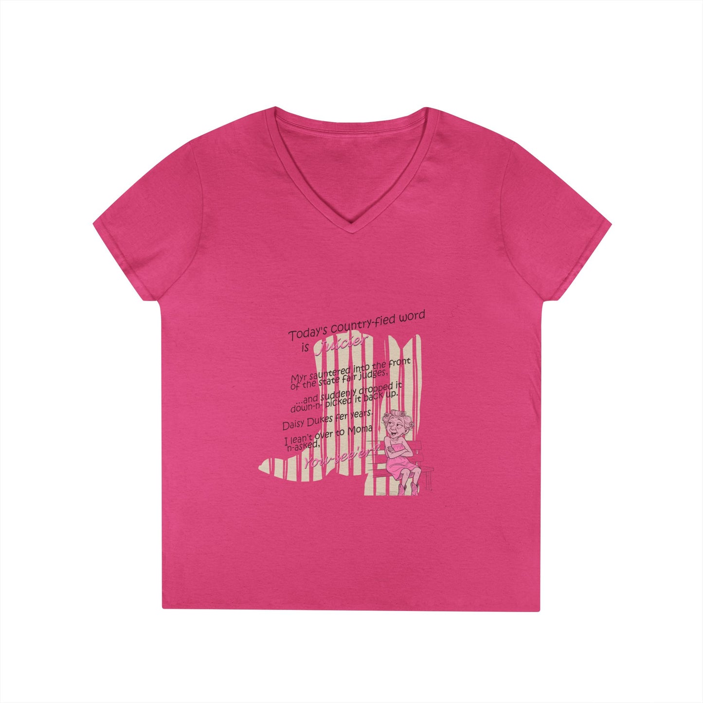 Juicier - Ladies' V-Neck T-Shirt
