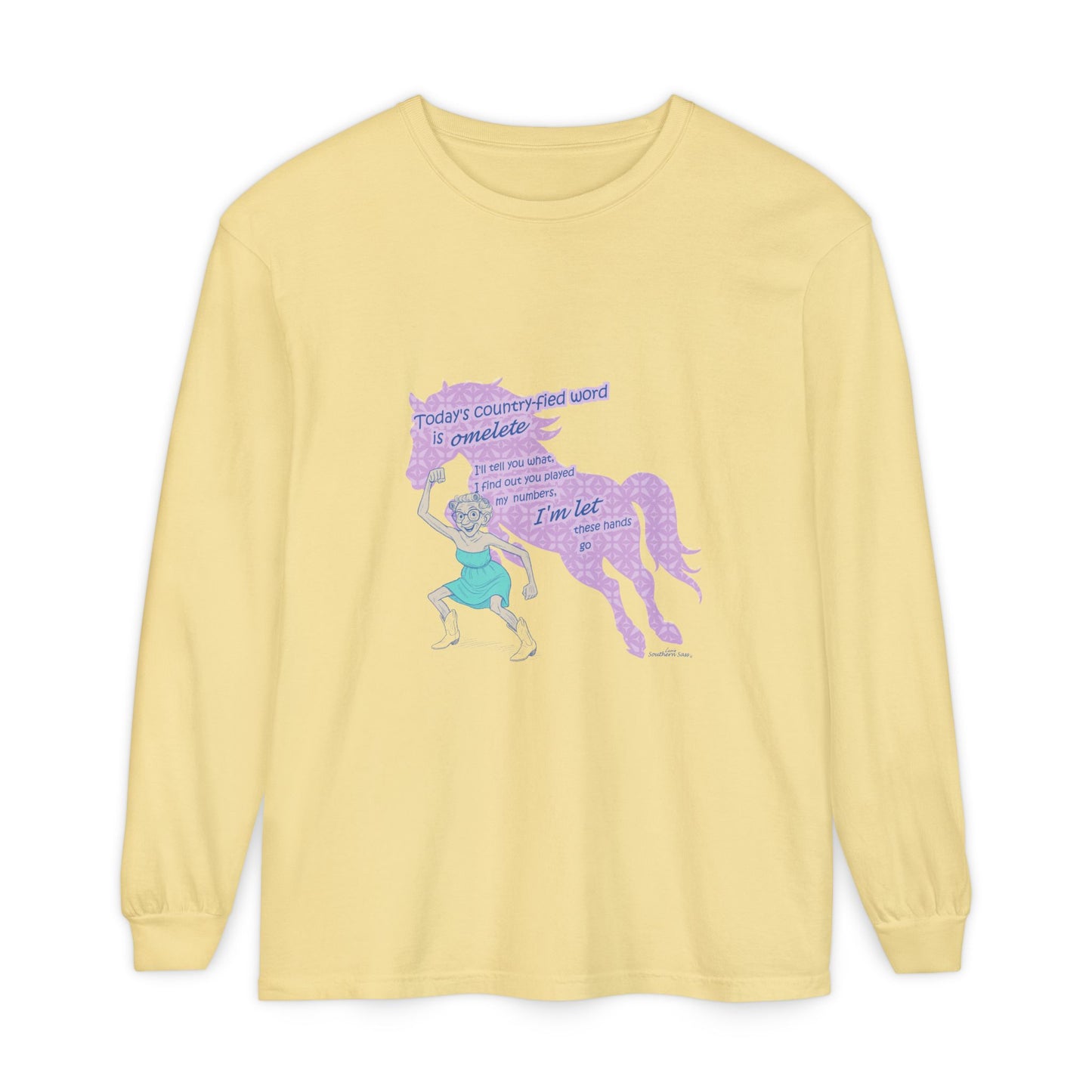 Omelete - Unisex Garment-dyed Long Sleeve T-Shirt