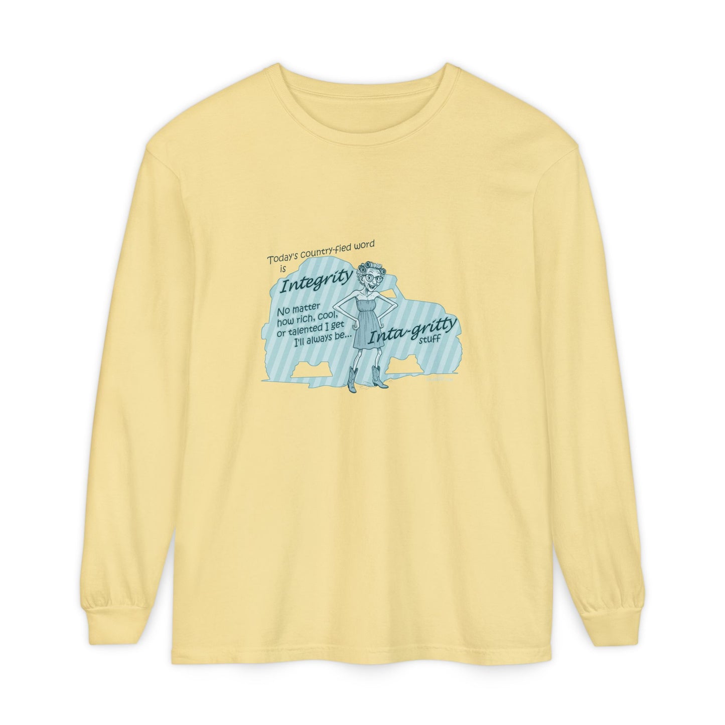 Integrity - Unisex Garment-dyed Long Sleeve T-Shirt
