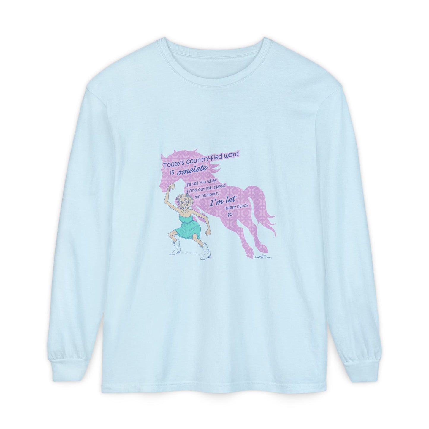 Omelete - Unisex Garment-dyed Long Sleeve T-Shirt