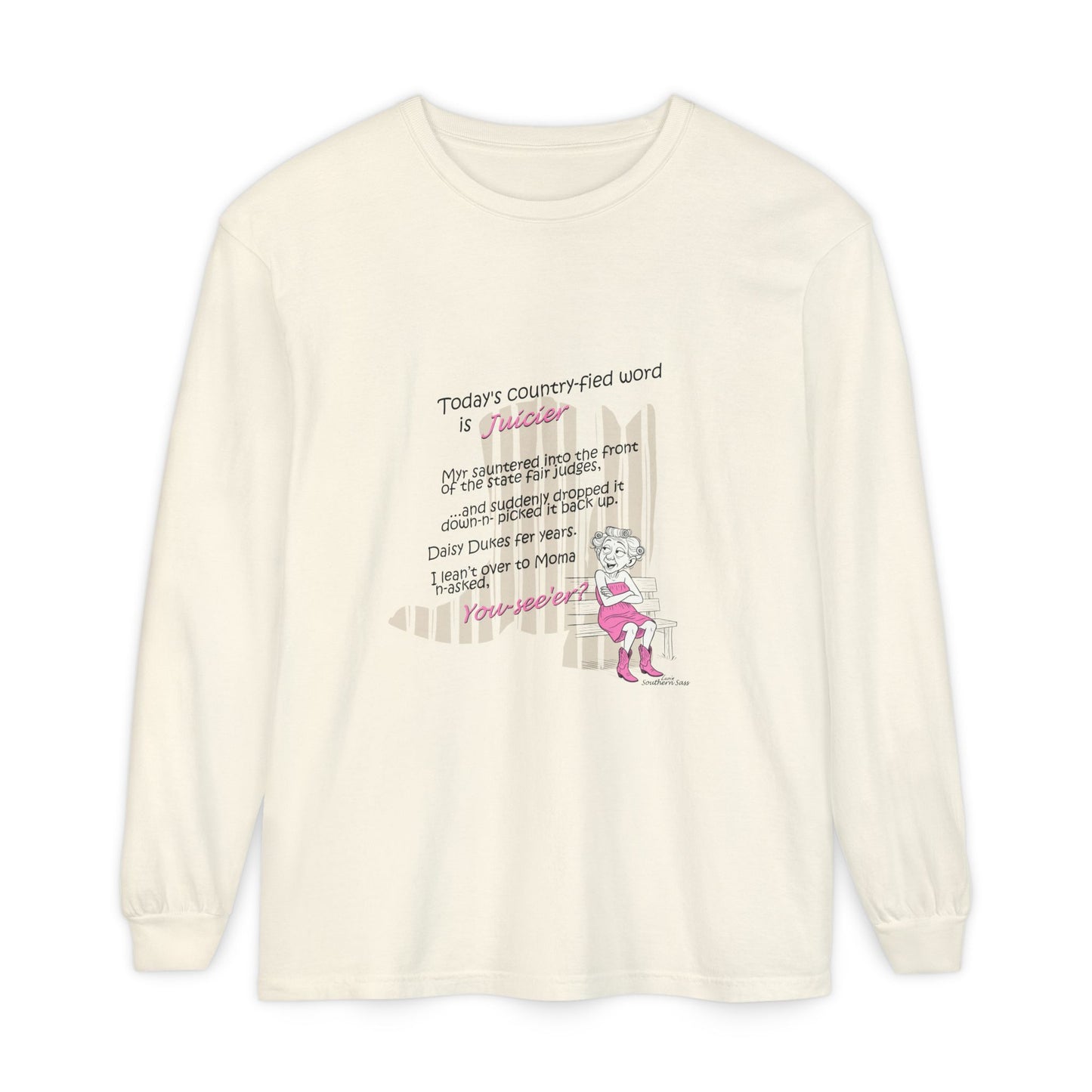 Juicier - Unisex Garment-dyed Long Sleeve T-Shirt