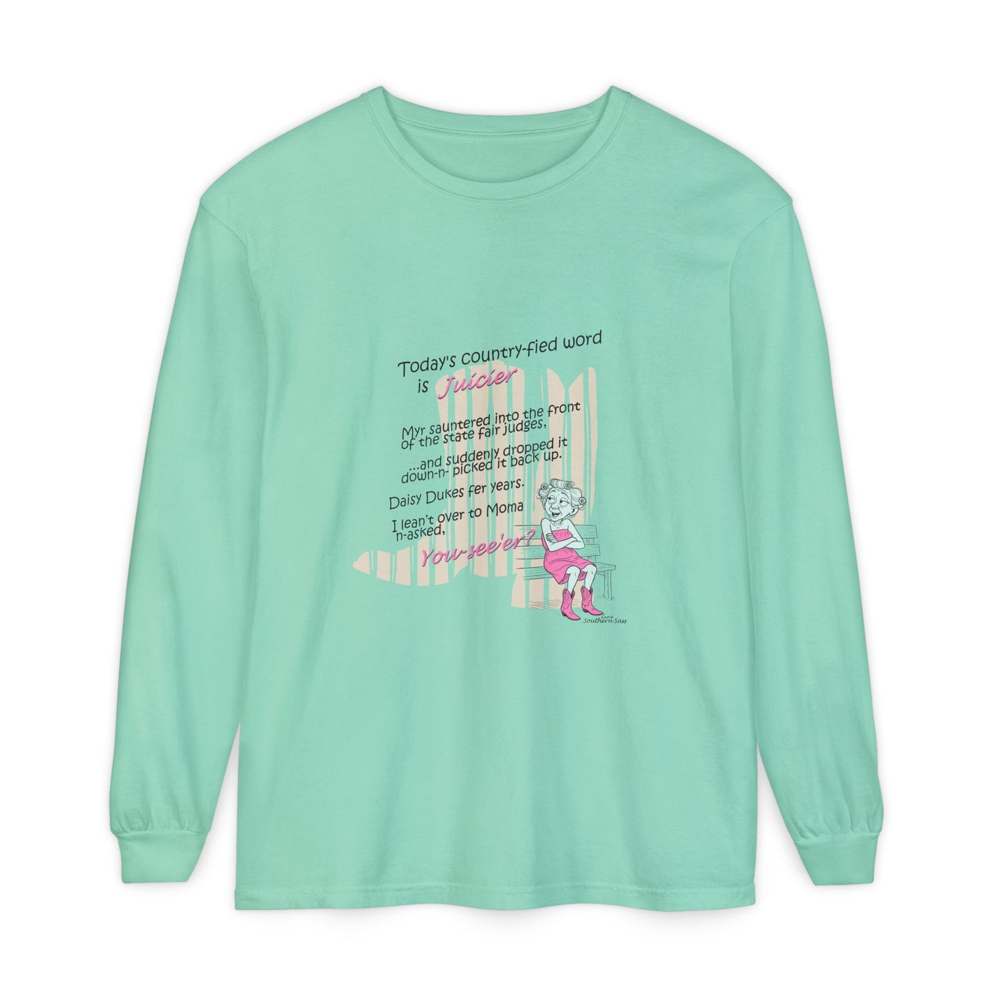 Juicier - Unisex Garment-dyed Long Sleeve T-Shirt