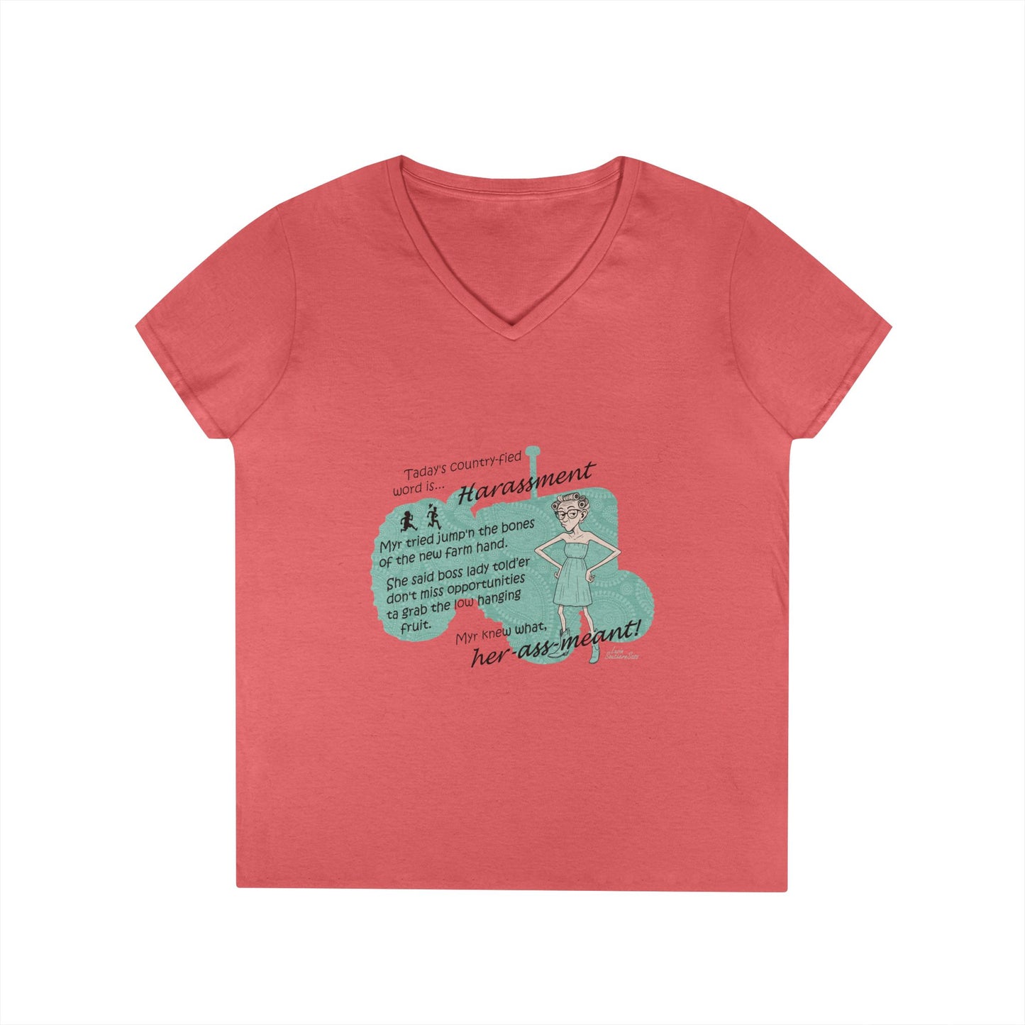 Harrassment - Ladies' V-Neck T-Shirt