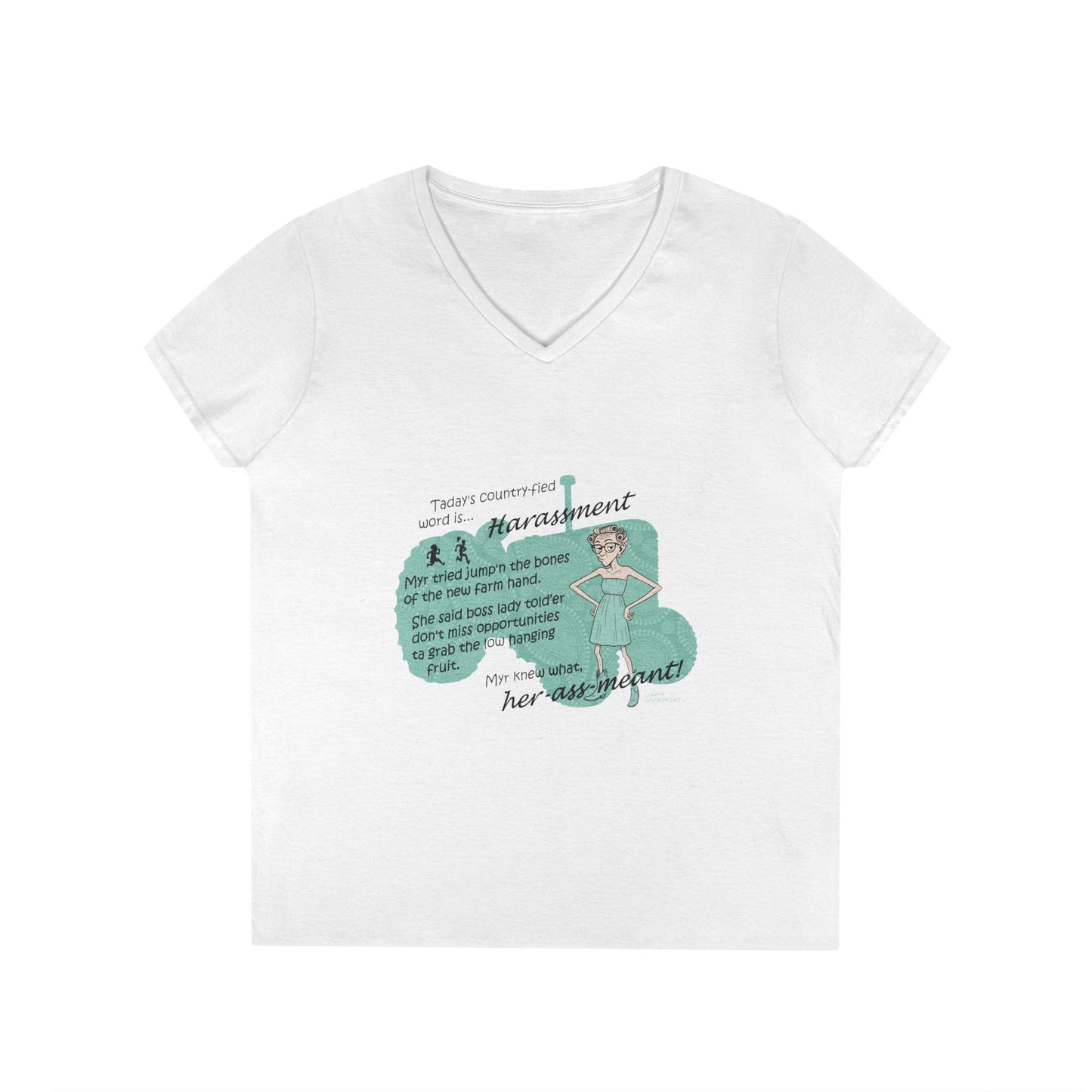 Harrassment - Ladies' V-Neck T-Shirt
