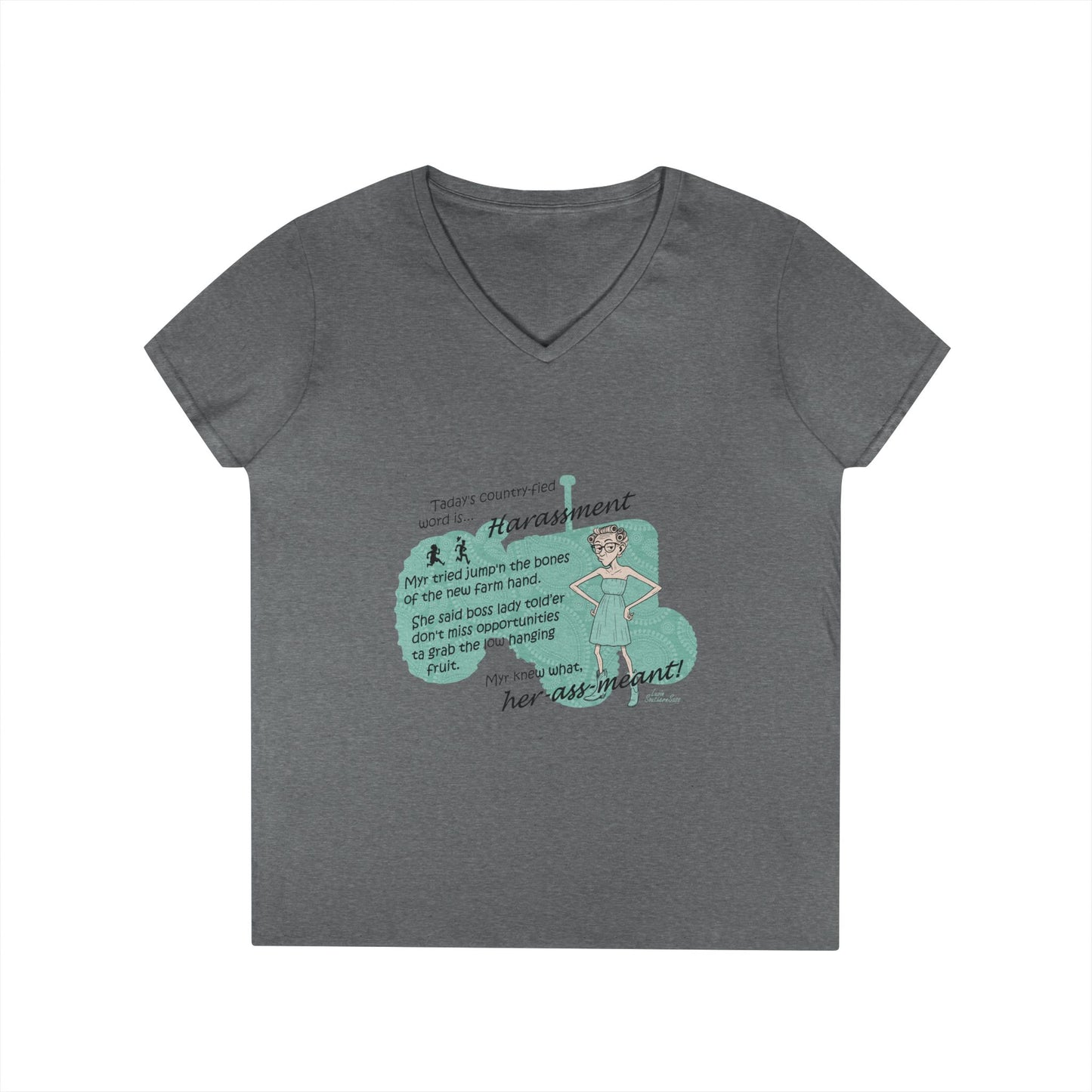 Harrassment - Ladies' V-Neck T-Shirt