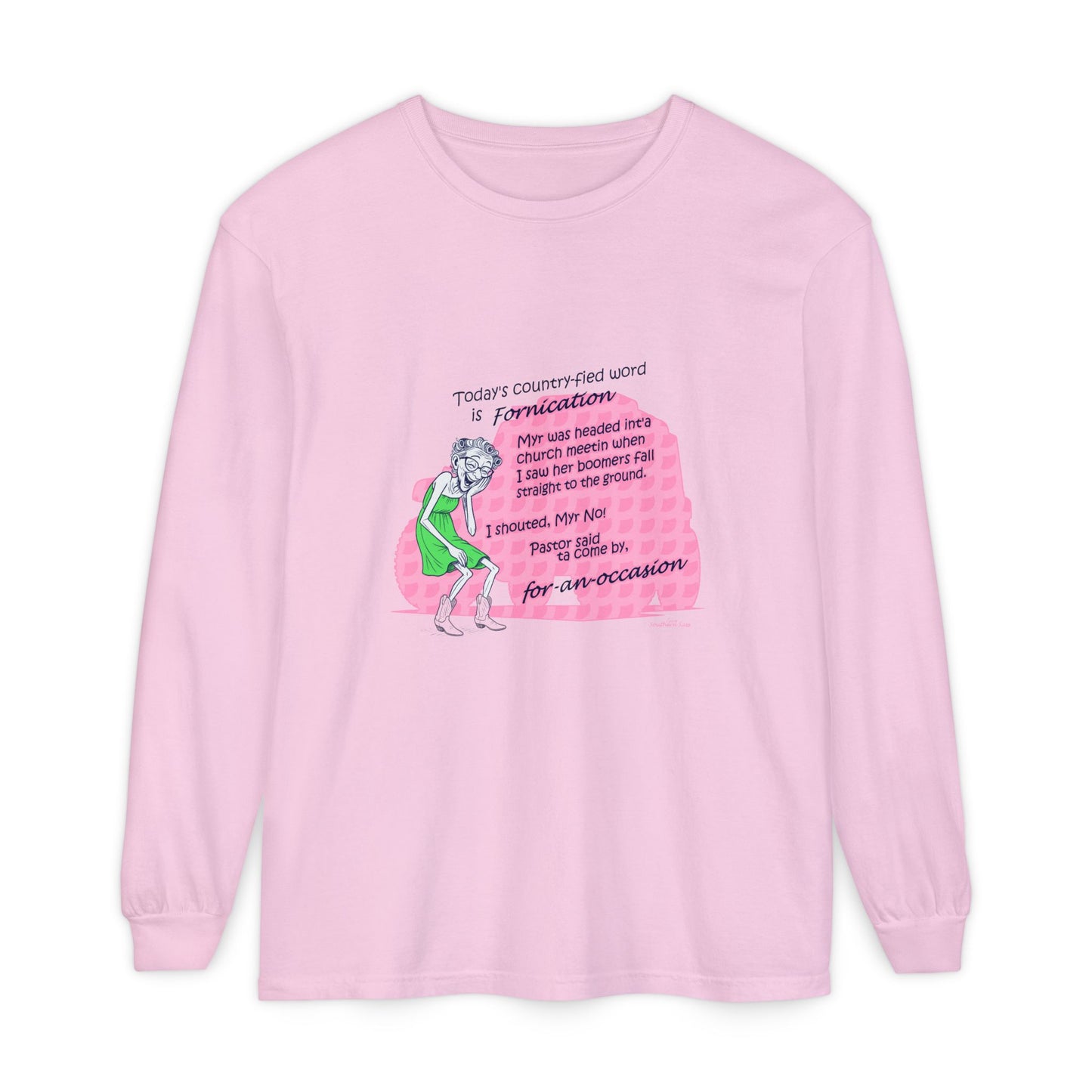 Forny - Unisex Garment-dyed Long Sleeve T-Shirt