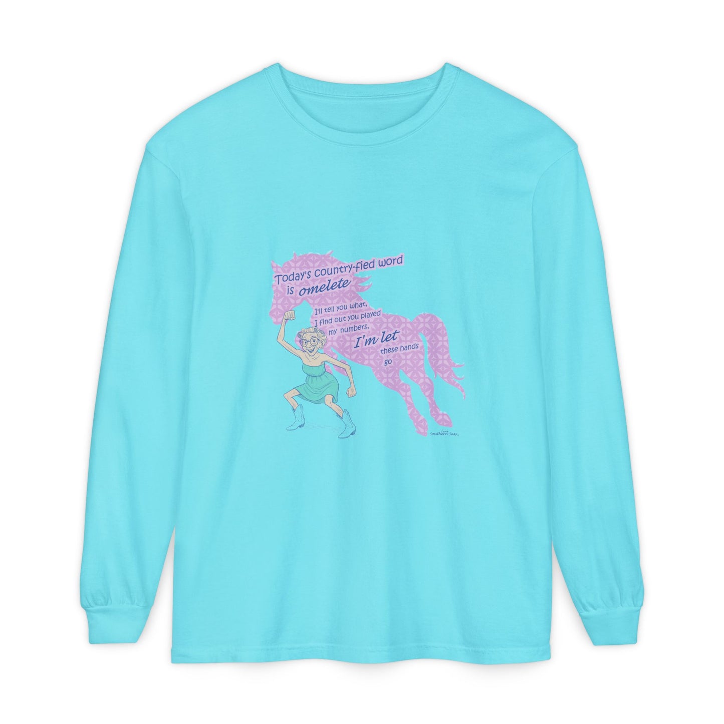 Omelete - Unisex Garment-dyed Long Sleeve T-Shirt