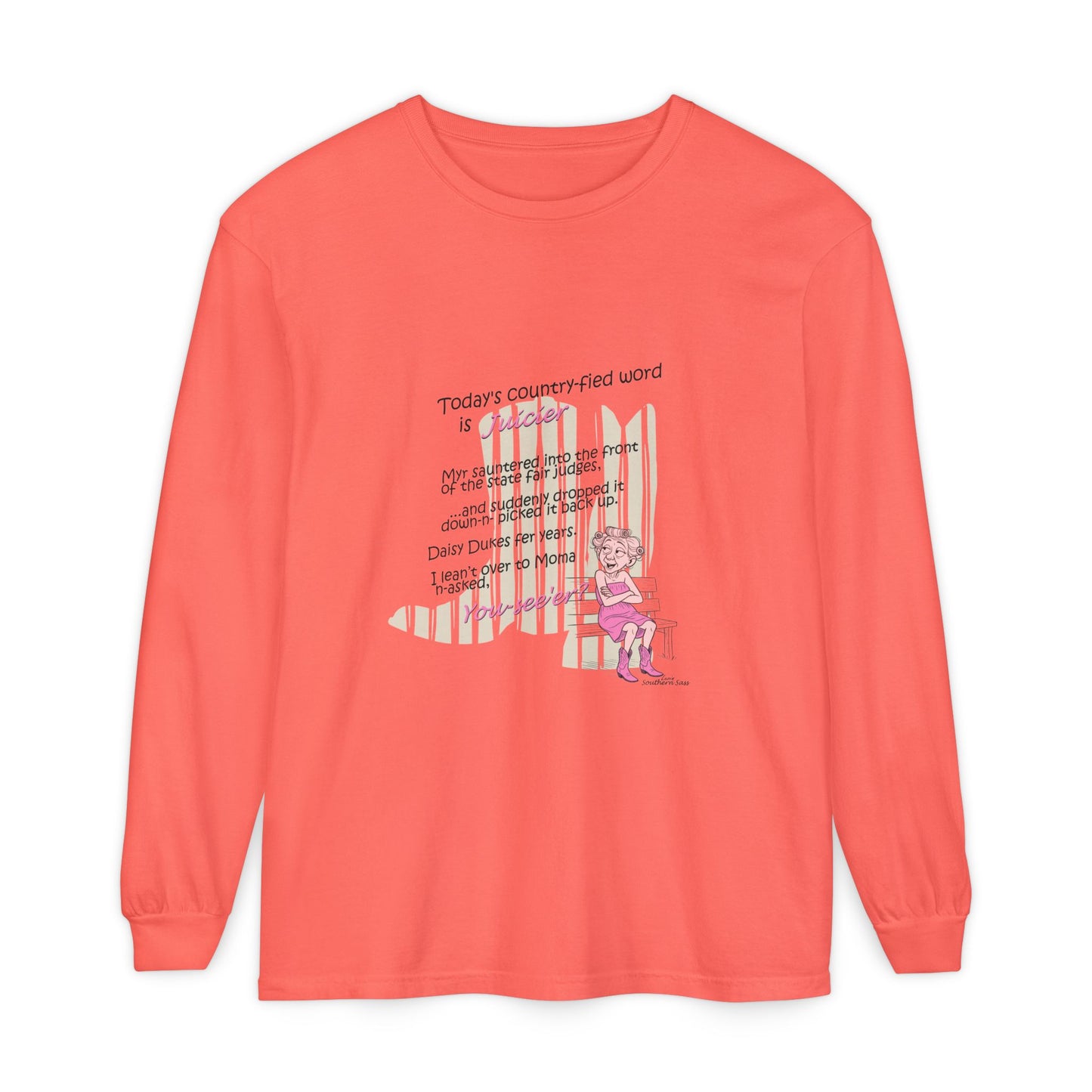 Juicier - Unisex Garment-dyed Long Sleeve T-Shirt