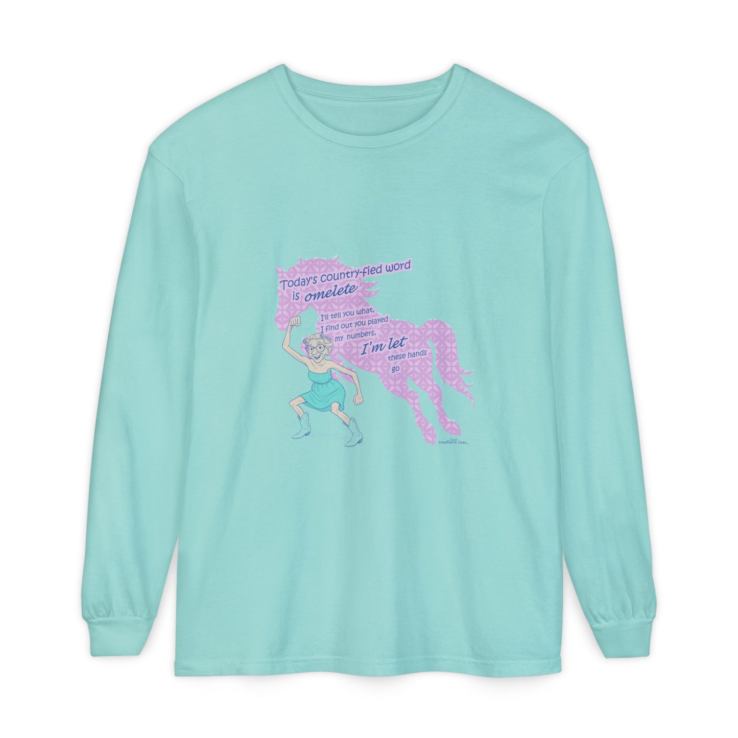 Omelete - Unisex Garment-dyed Long Sleeve T-Shirt