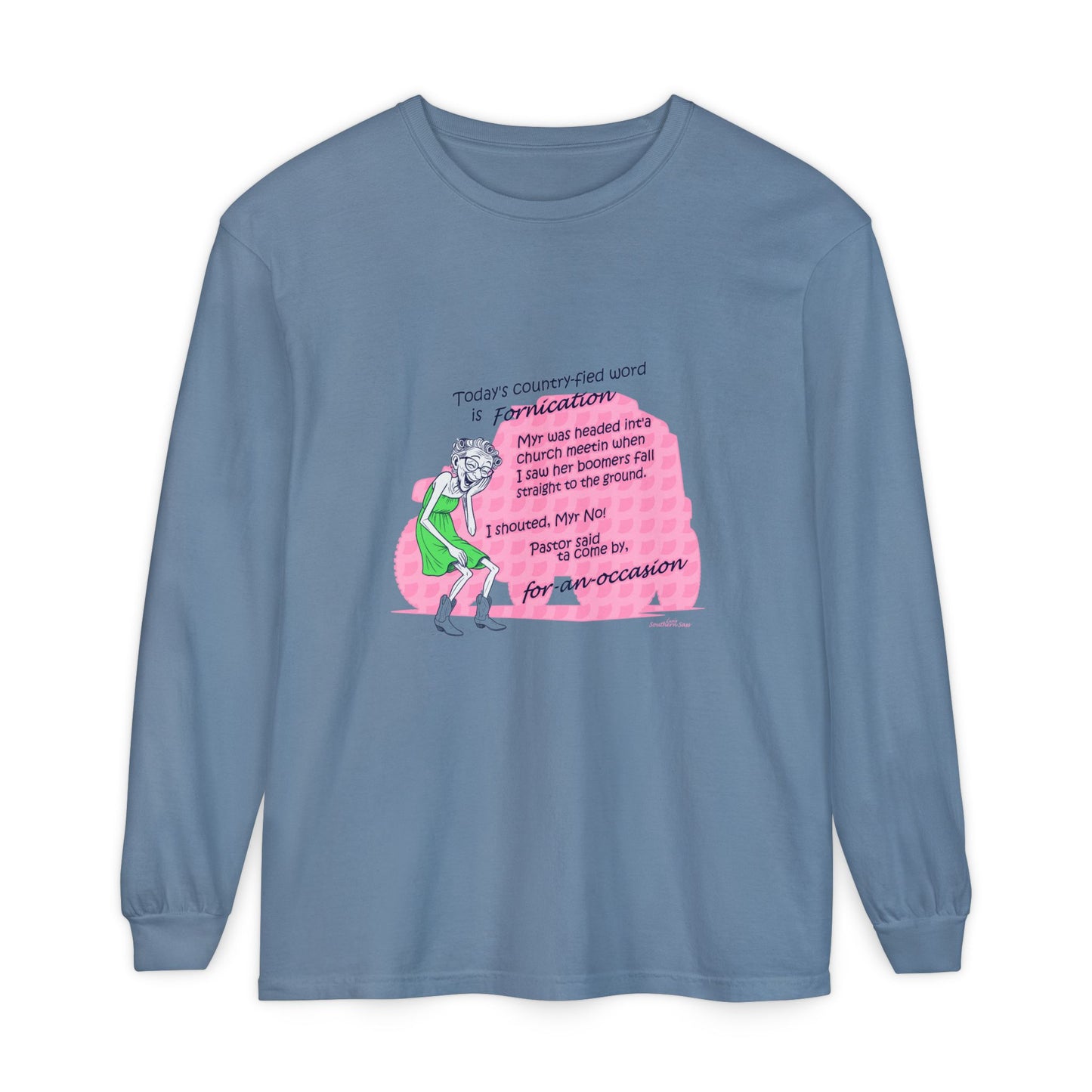 Forny - Unisex Garment-dyed Long Sleeve T-Shirt