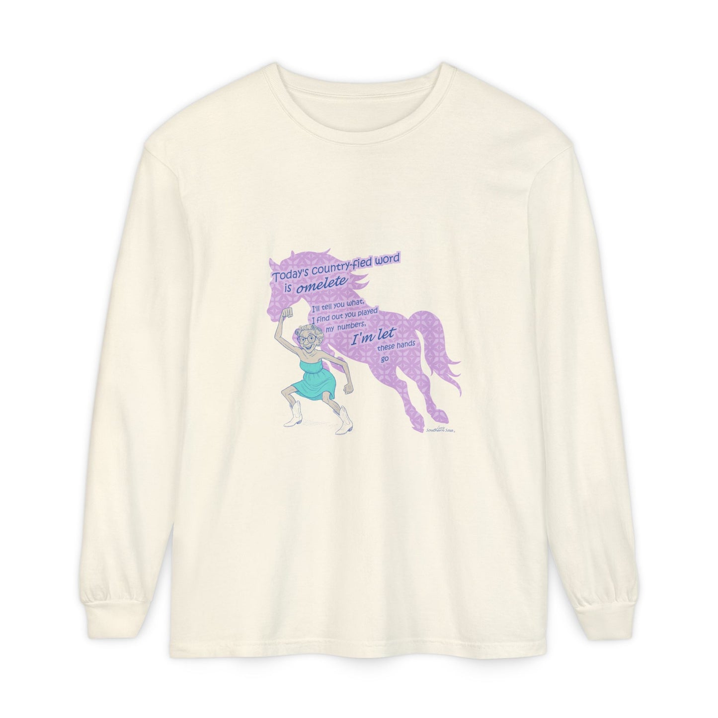 Omelete - Unisex Garment-dyed Long Sleeve T-Shirt