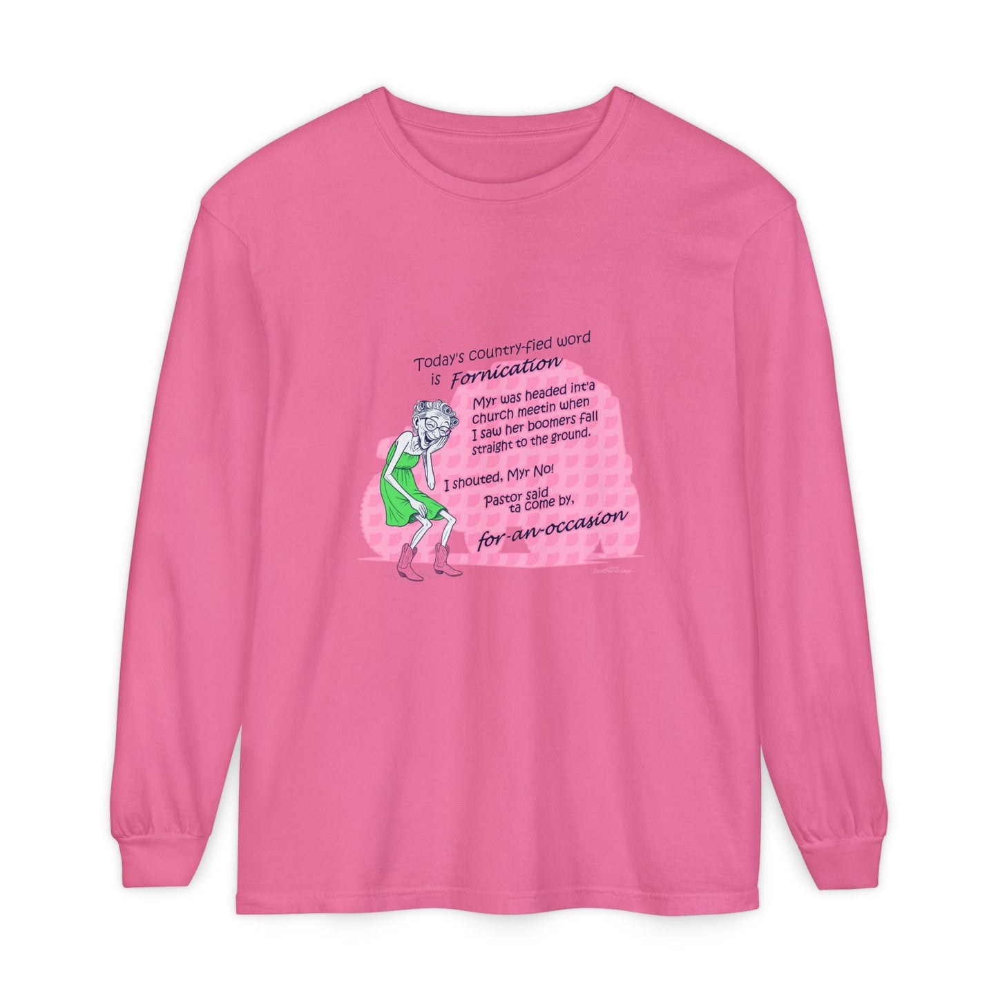 Forny - Unisex Garment-dyed Long Sleeve T-Shirt