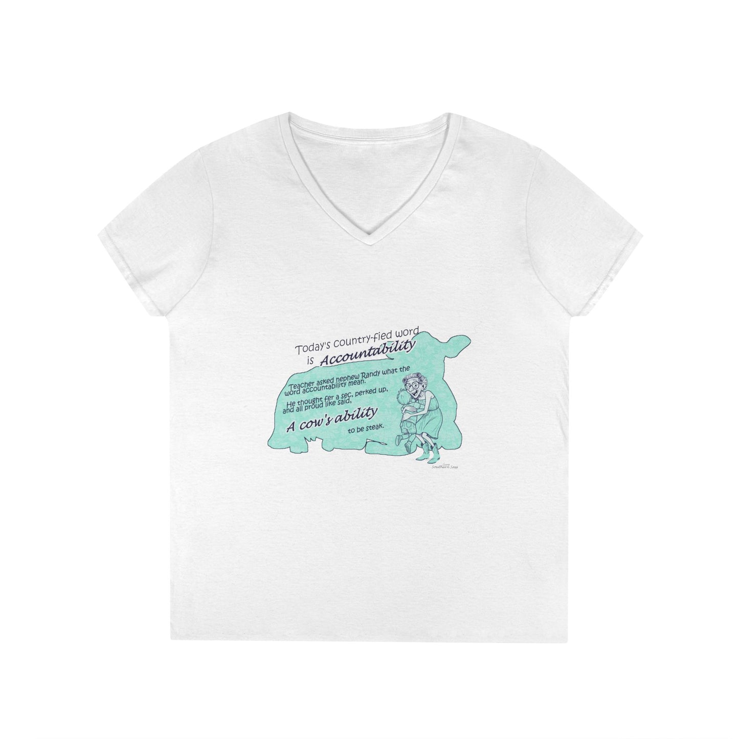 Accountability - Ladies' V-Neck T-Shirt