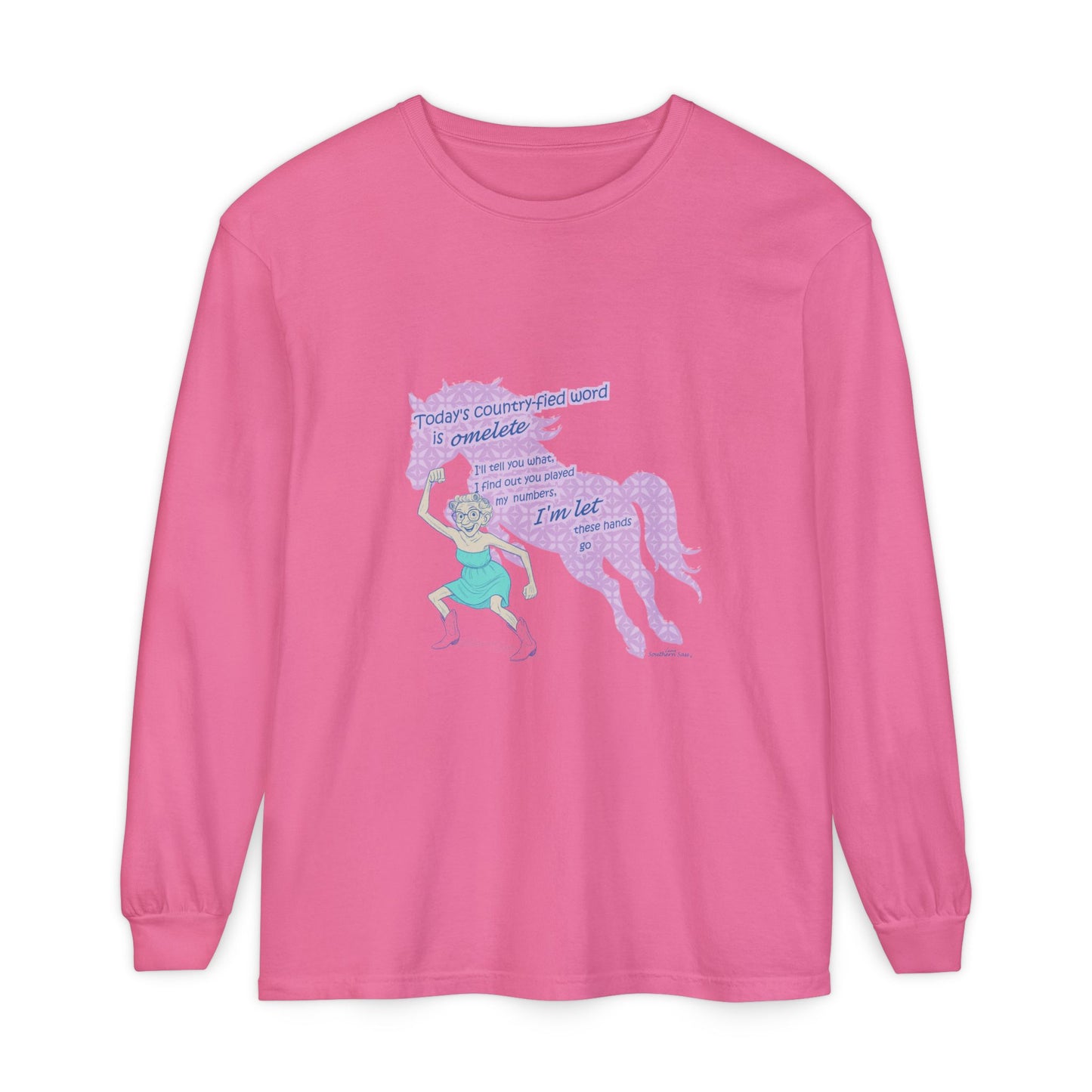 Omelete - Unisex Garment-dyed Long Sleeve T-Shirt