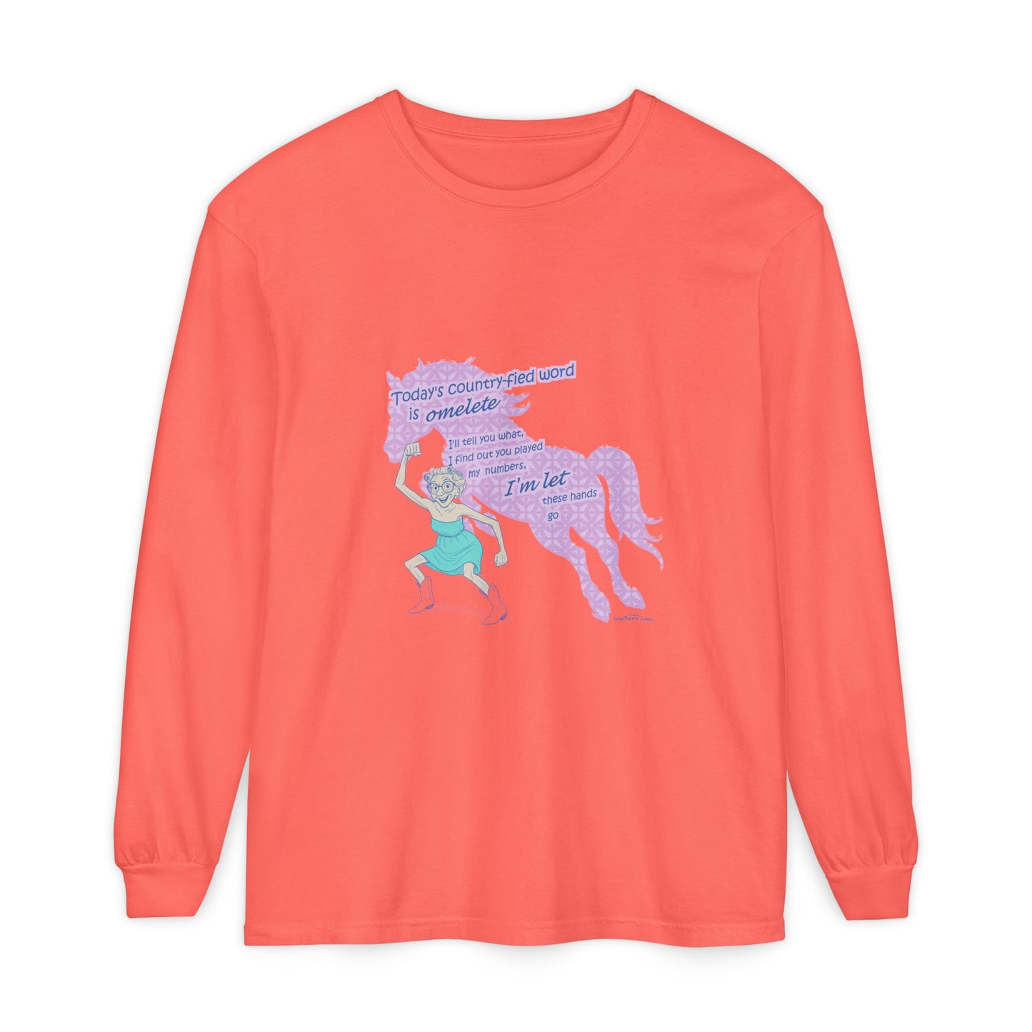 Omelete - Unisex Garment-dyed Long Sleeve T-Shirt