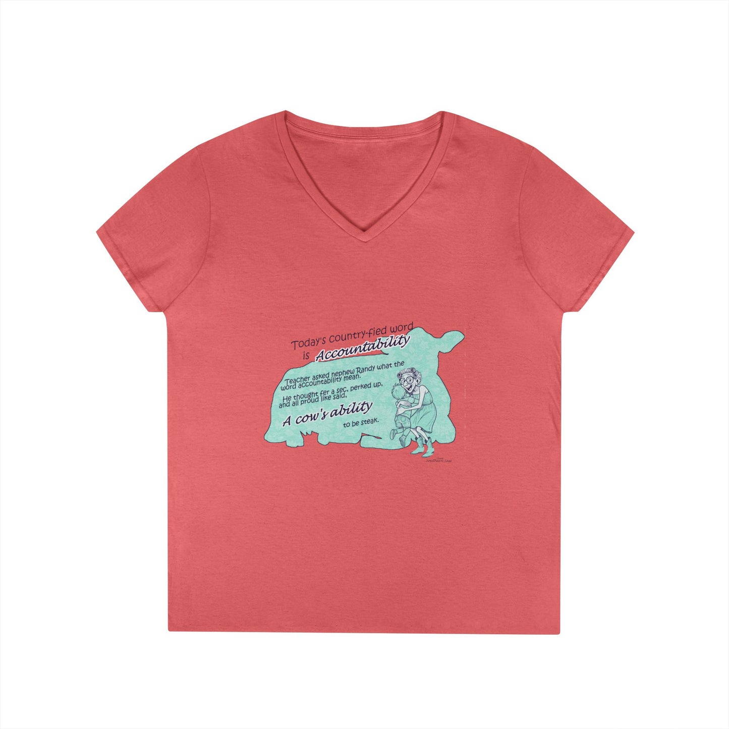 Accountability - Ladies' V-Neck T-Shirt