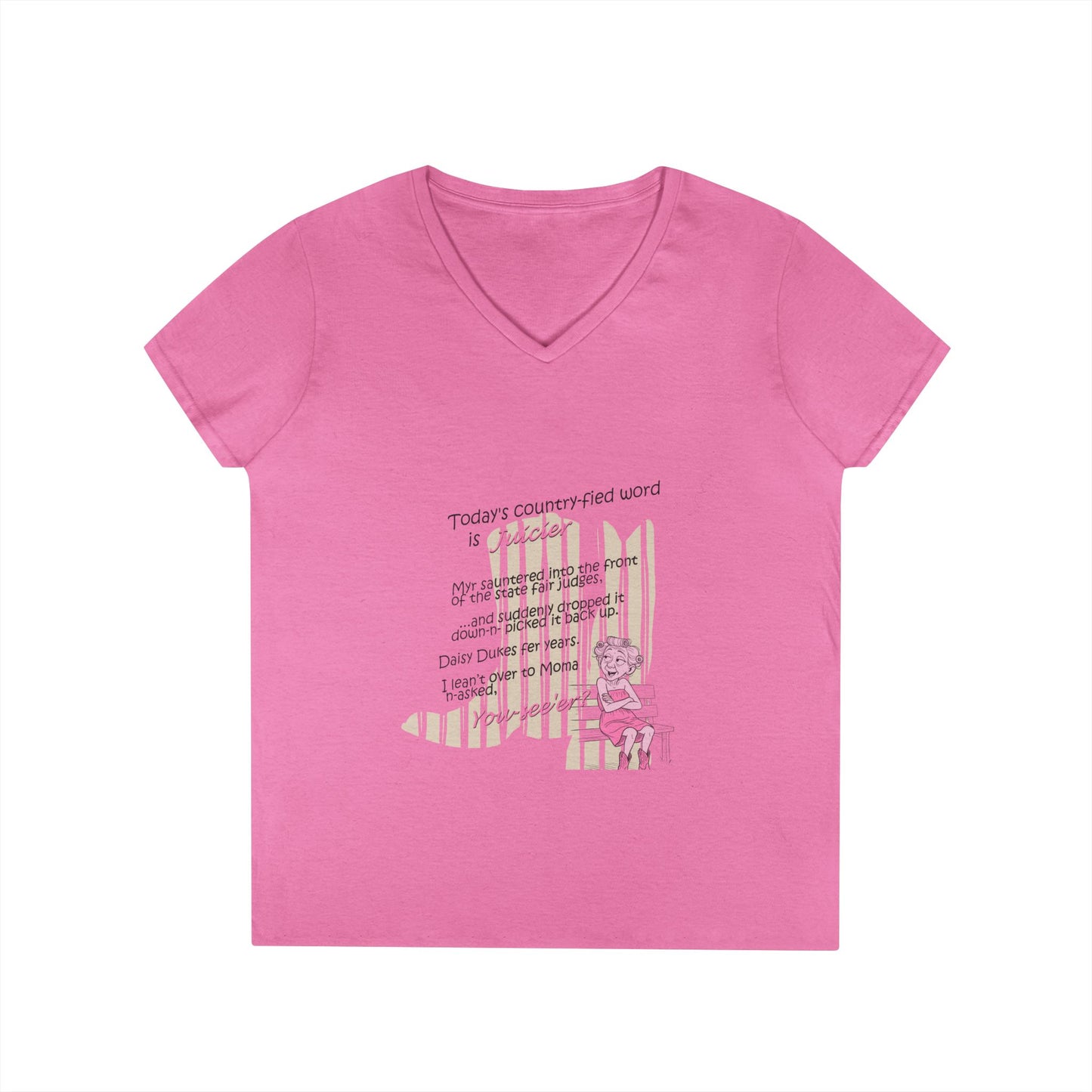 Juicier - Ladies' V-Neck T-Shirt