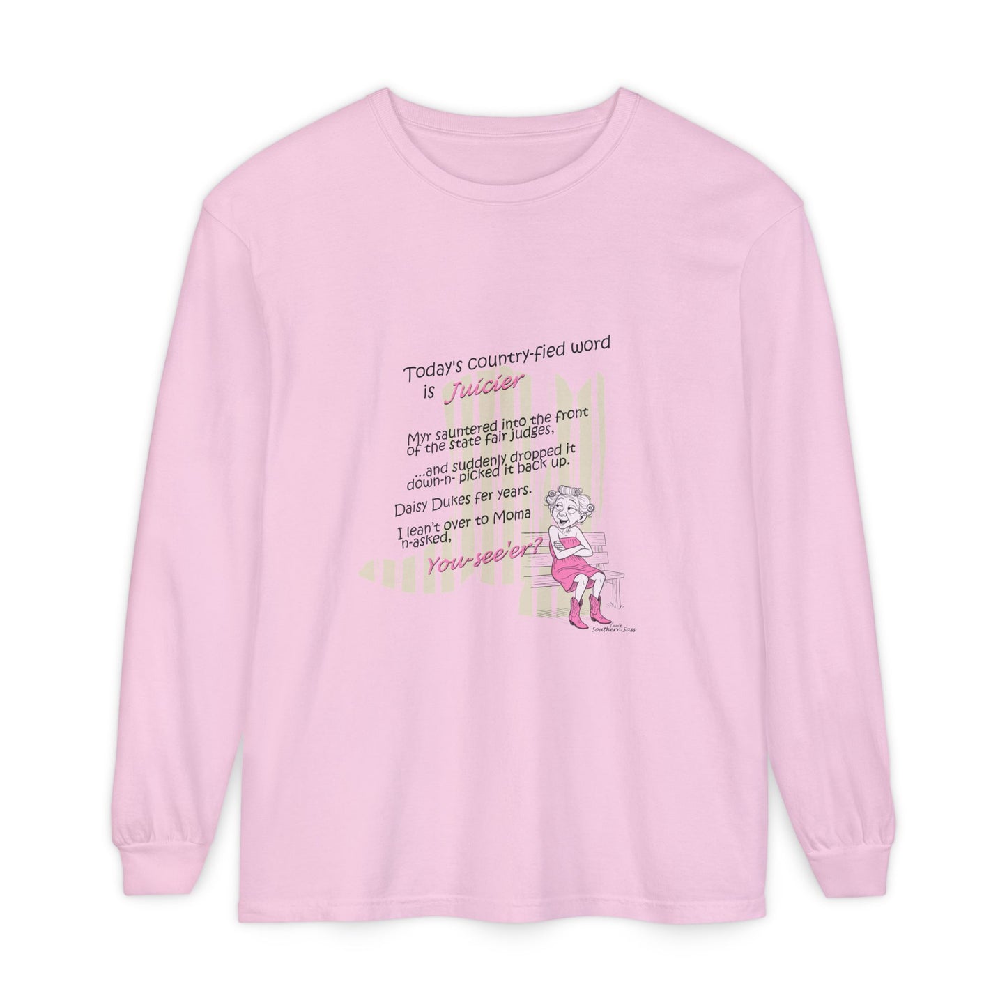 Juicier - Unisex Garment-dyed Long Sleeve T-Shirt