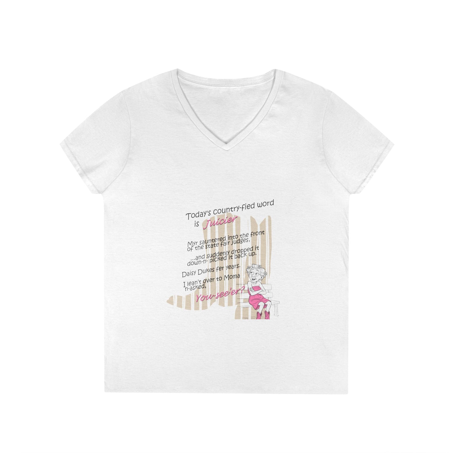 Juicier - Ladies' V-Neck T-Shirt