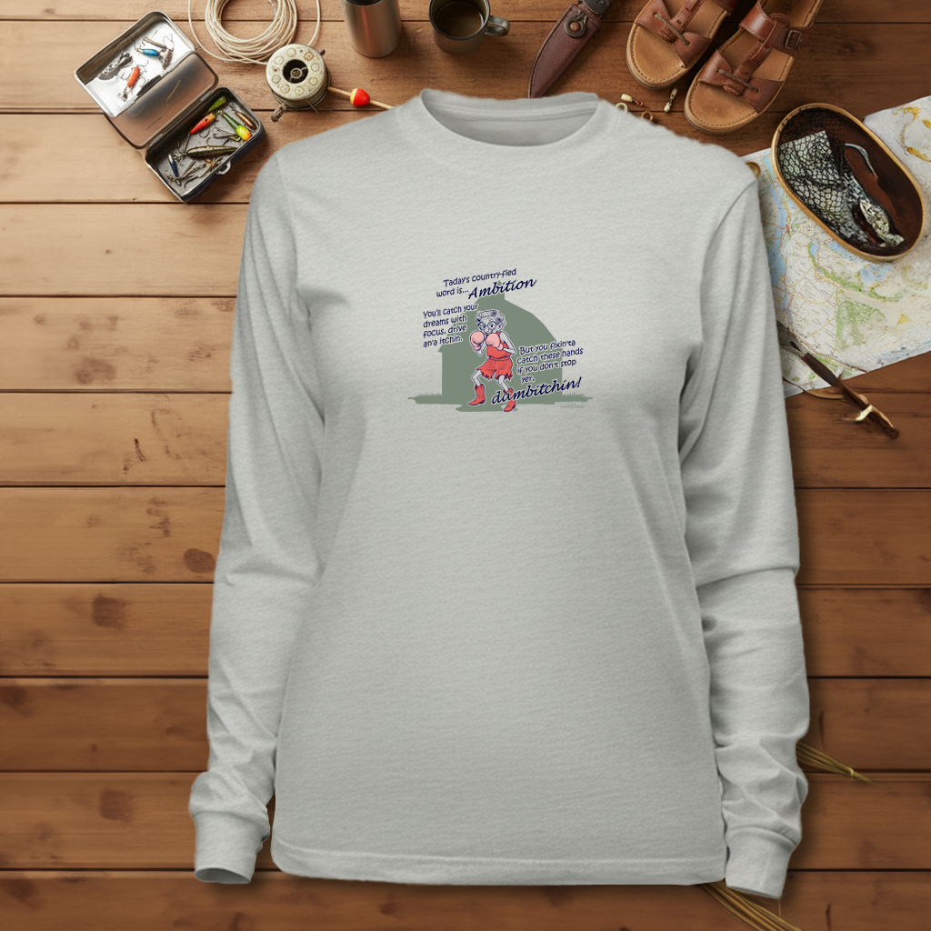 Ambition - Unisex Garment-dyed Long Sleeve T-Shirt