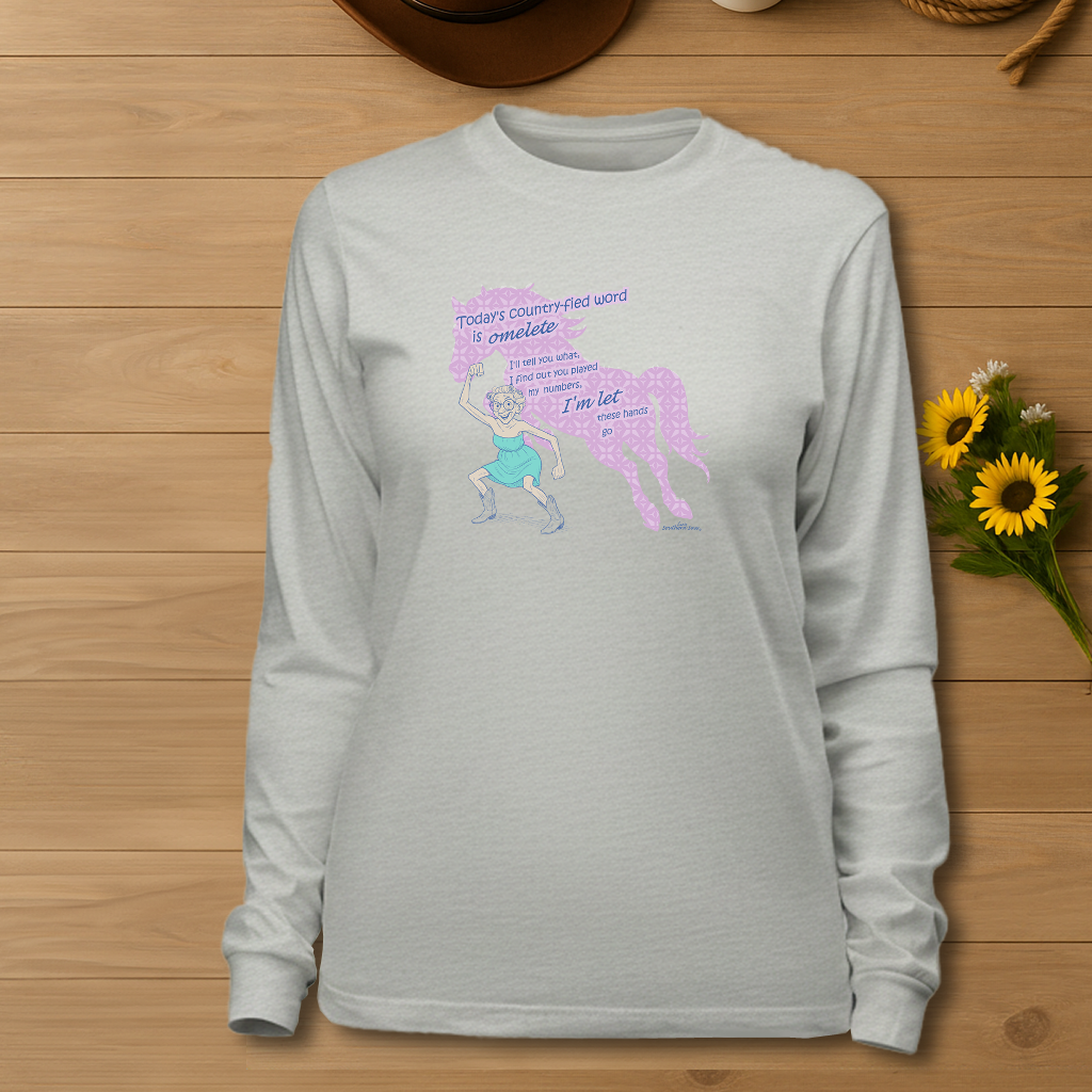 Omelete - Unisex Garment-dyed Long Sleeve T-Shirt