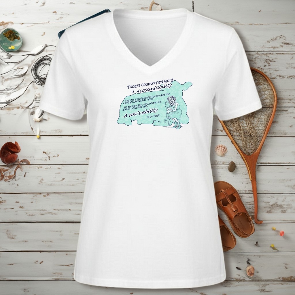 Accountability - Ladies' V-Neck T-Shirt