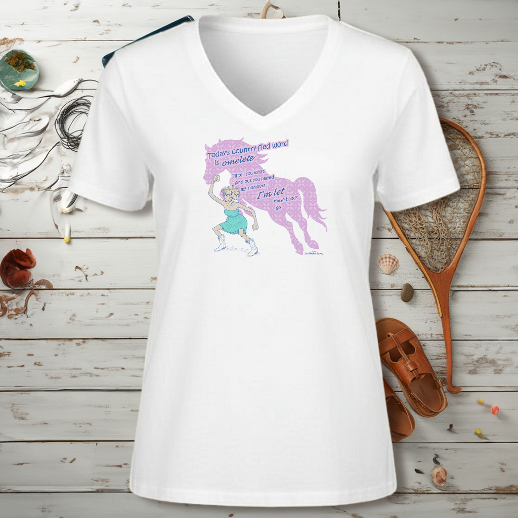 Omelete - Ladies' V-Neck T-Shirt