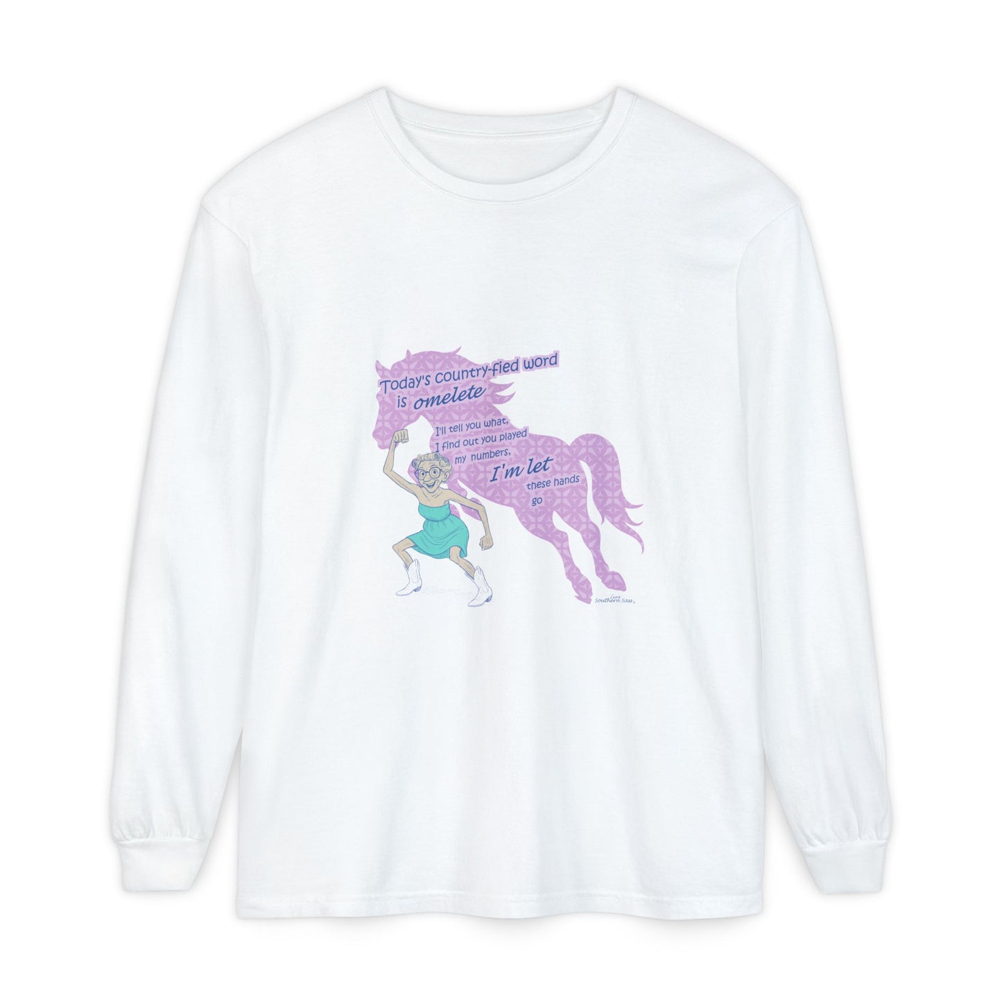 Omelete - Unisex Garment-dyed Long Sleeve T-Shirt