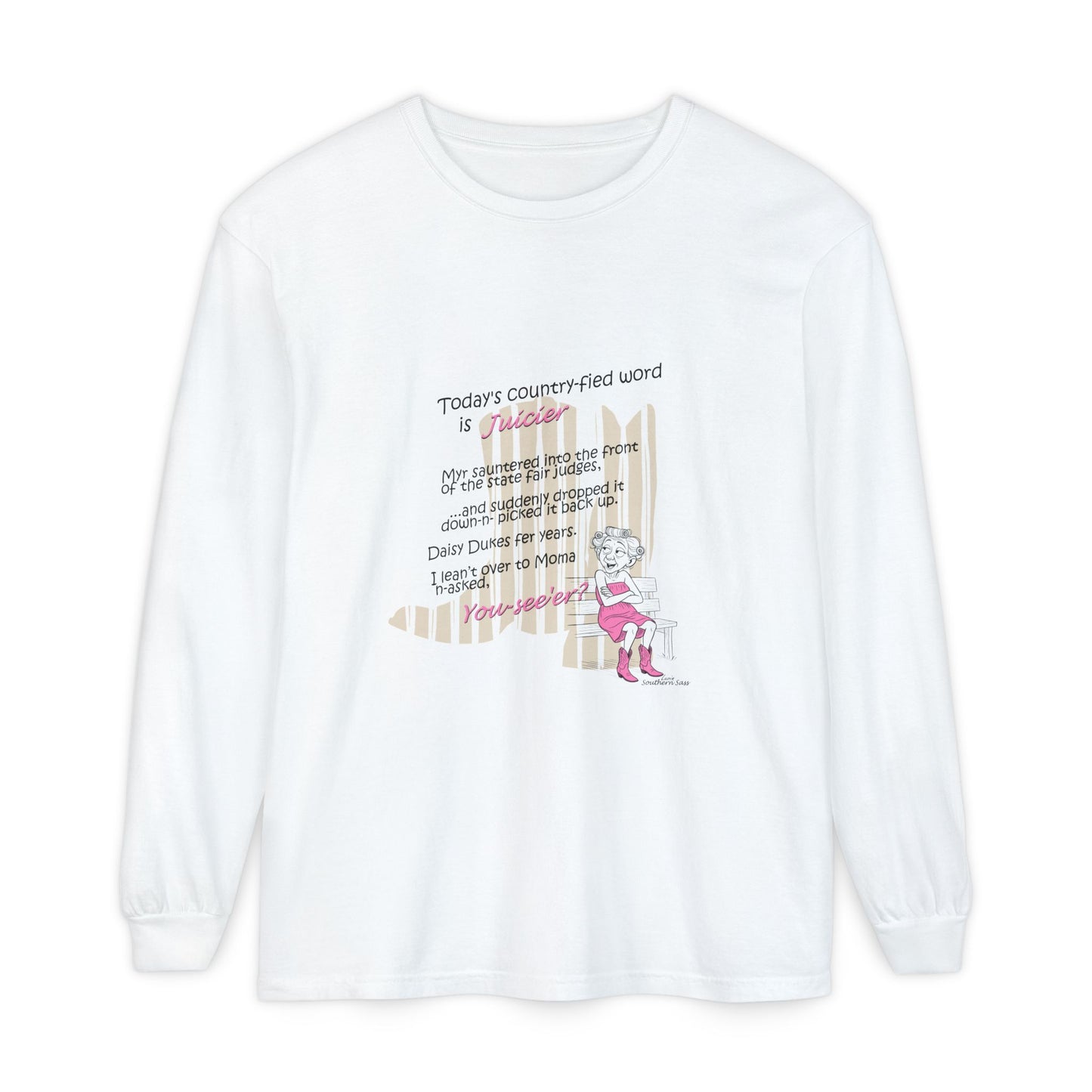 Juicier - Unisex Garment-dyed Long Sleeve T-Shirt