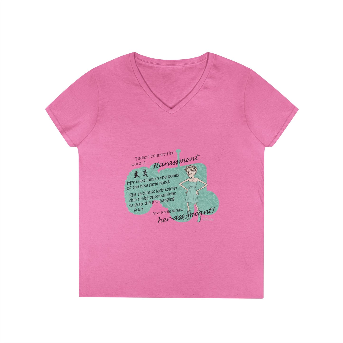 Harrassment - Ladies' V-Neck T-Shirt