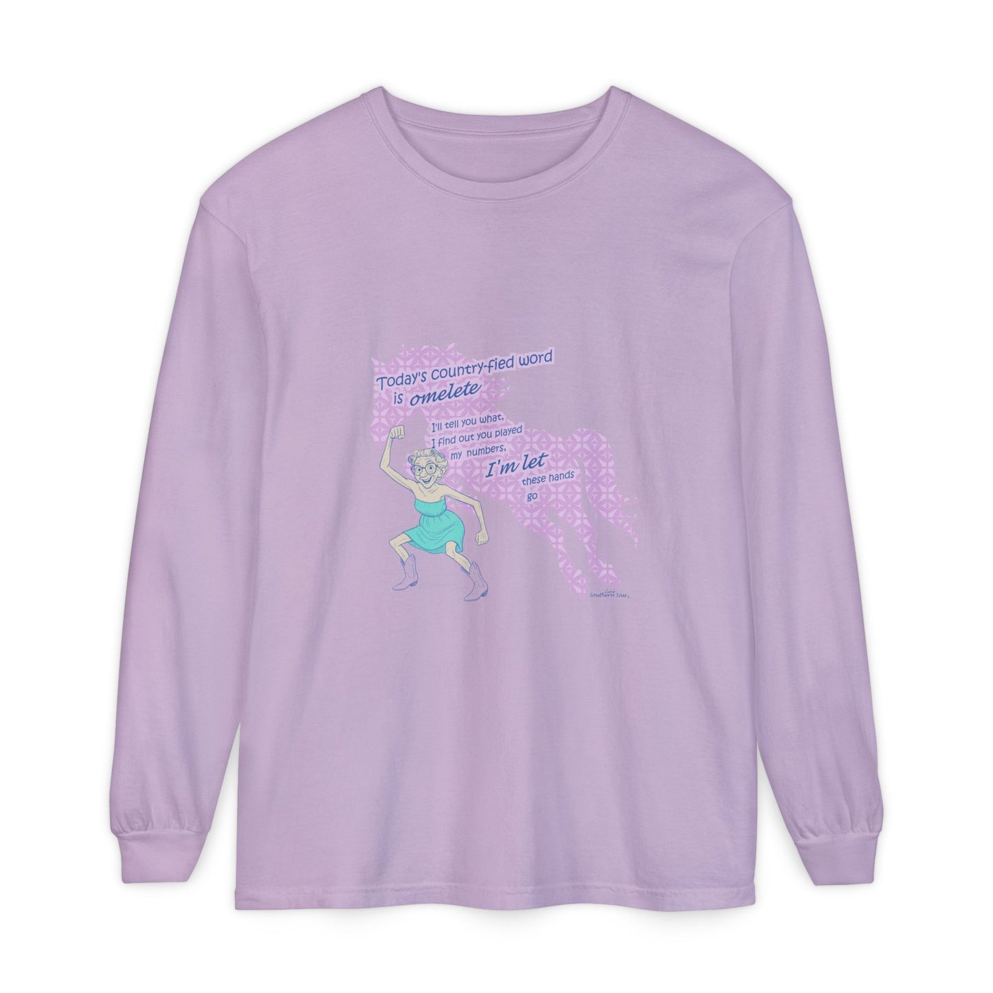 Omelete - Unisex Garment-dyed Long Sleeve T-Shirt