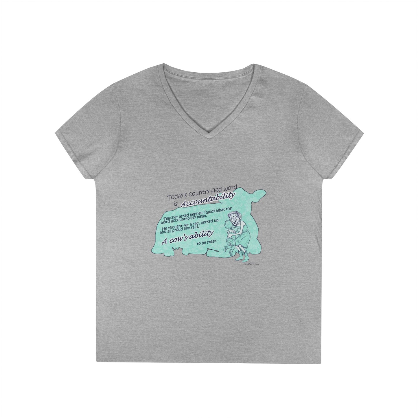 Accountability - Ladies' V-Neck T-Shirt