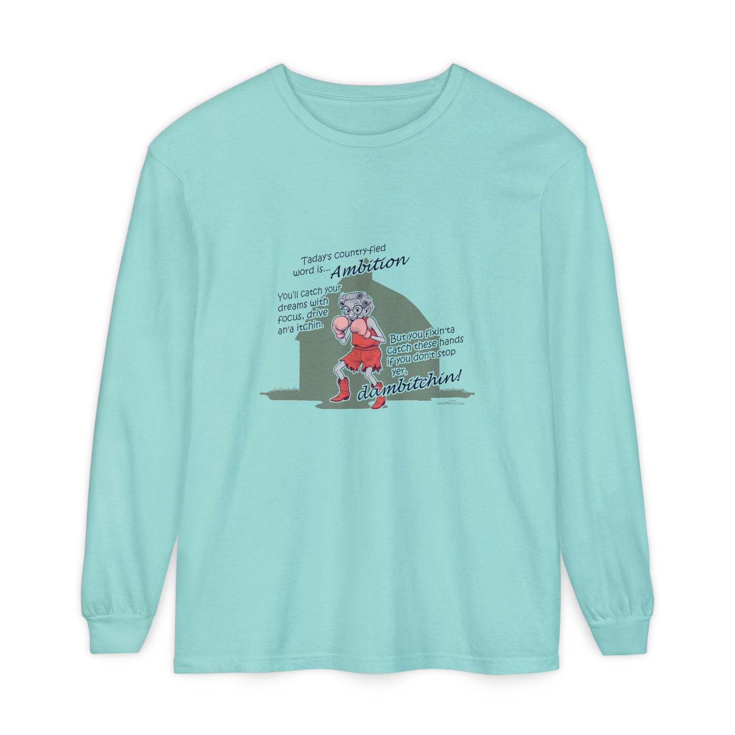 Ambition - Unisex Garment-dyed Long Sleeve T-Shirt