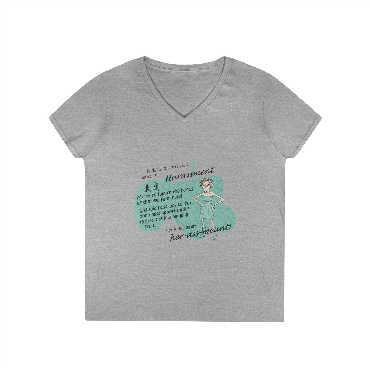 Harrassment - Ladies' V-Neck T-Shirt