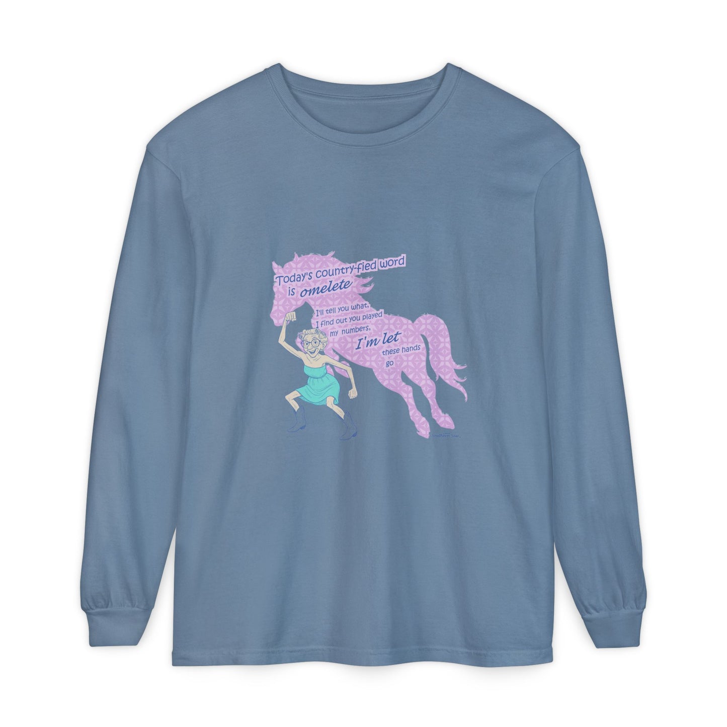 Omelete - Unisex Garment-dyed Long Sleeve T-Shirt