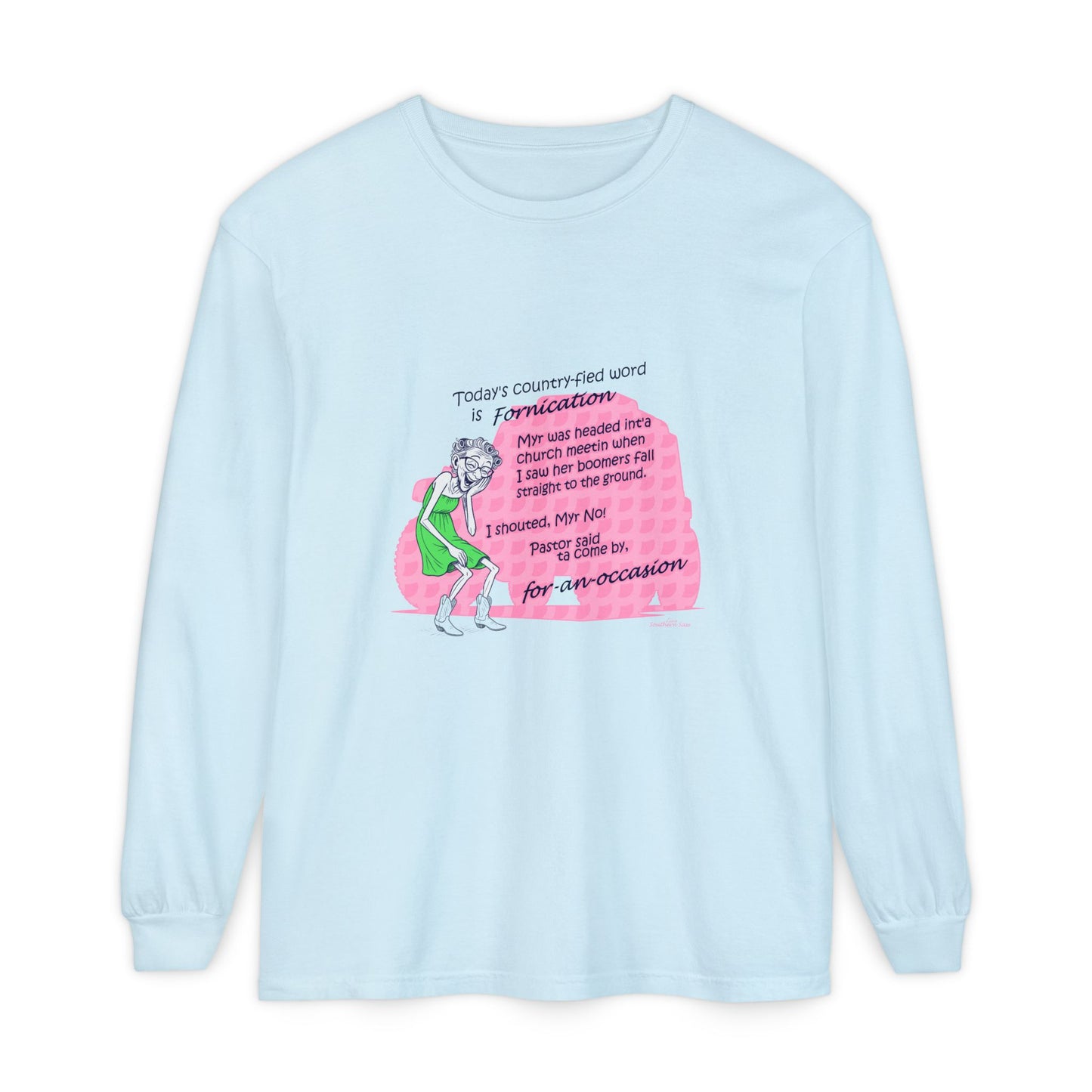 Forny - Unisex Garment-dyed Long Sleeve T-Shirt