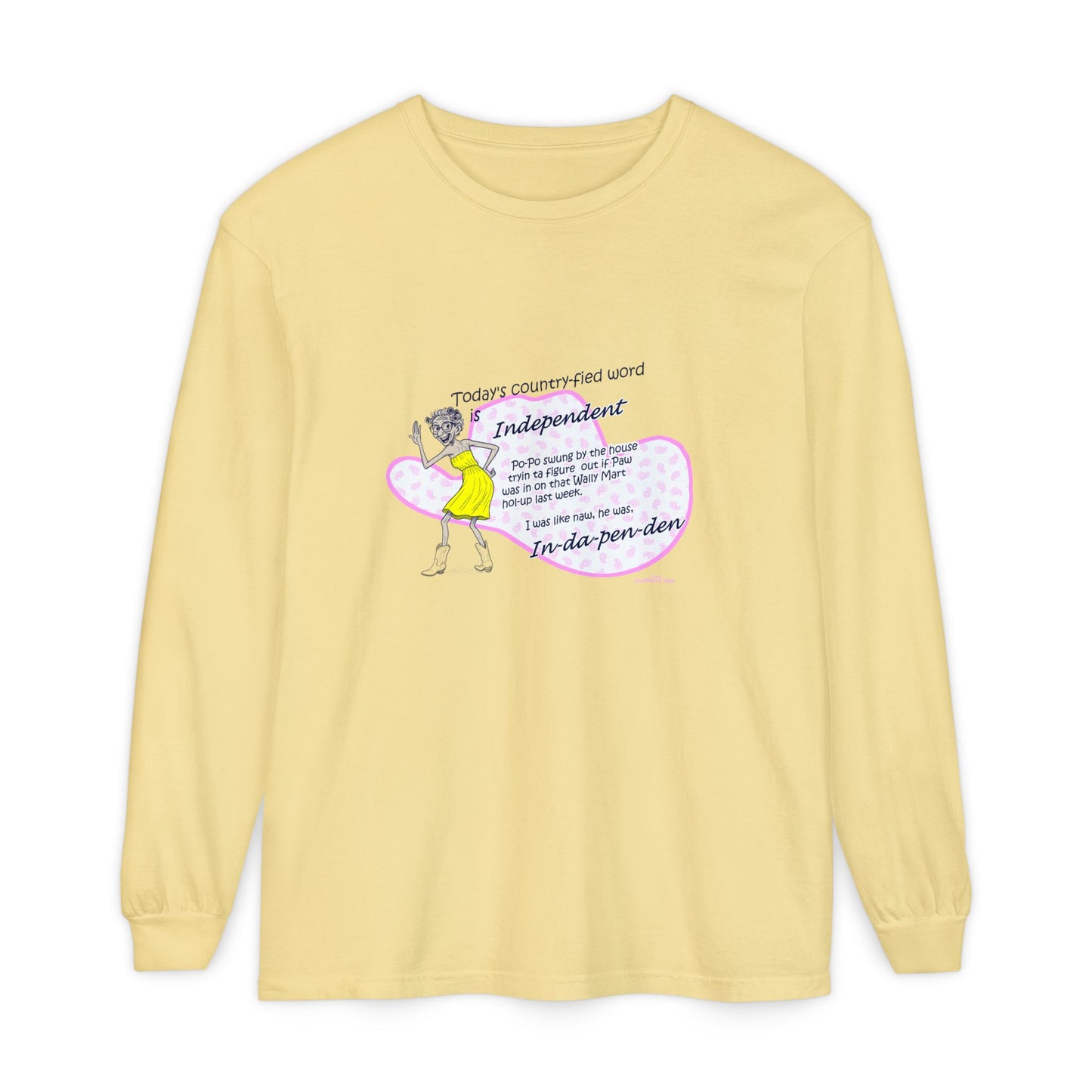 Independent - Unisex Garment-dyed Long Sleeve T-Shirt