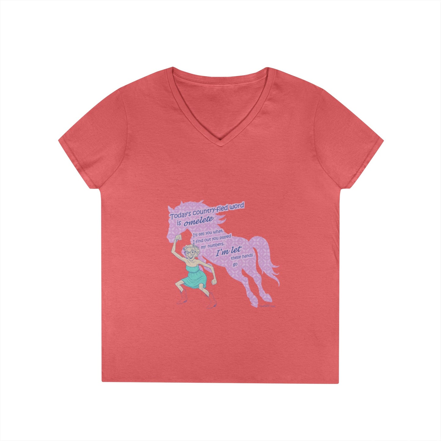 Omelete - Ladies' V-Neck T-Shirt