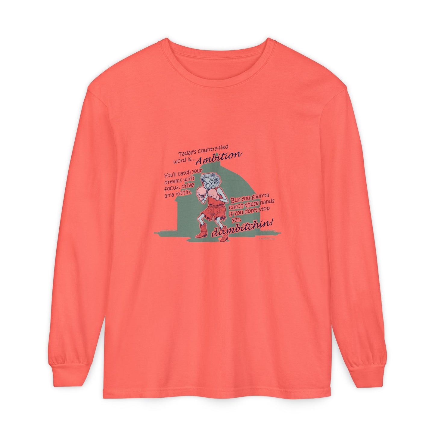 Ambition - Unisex Garment-dyed Long Sleeve T-Shirt