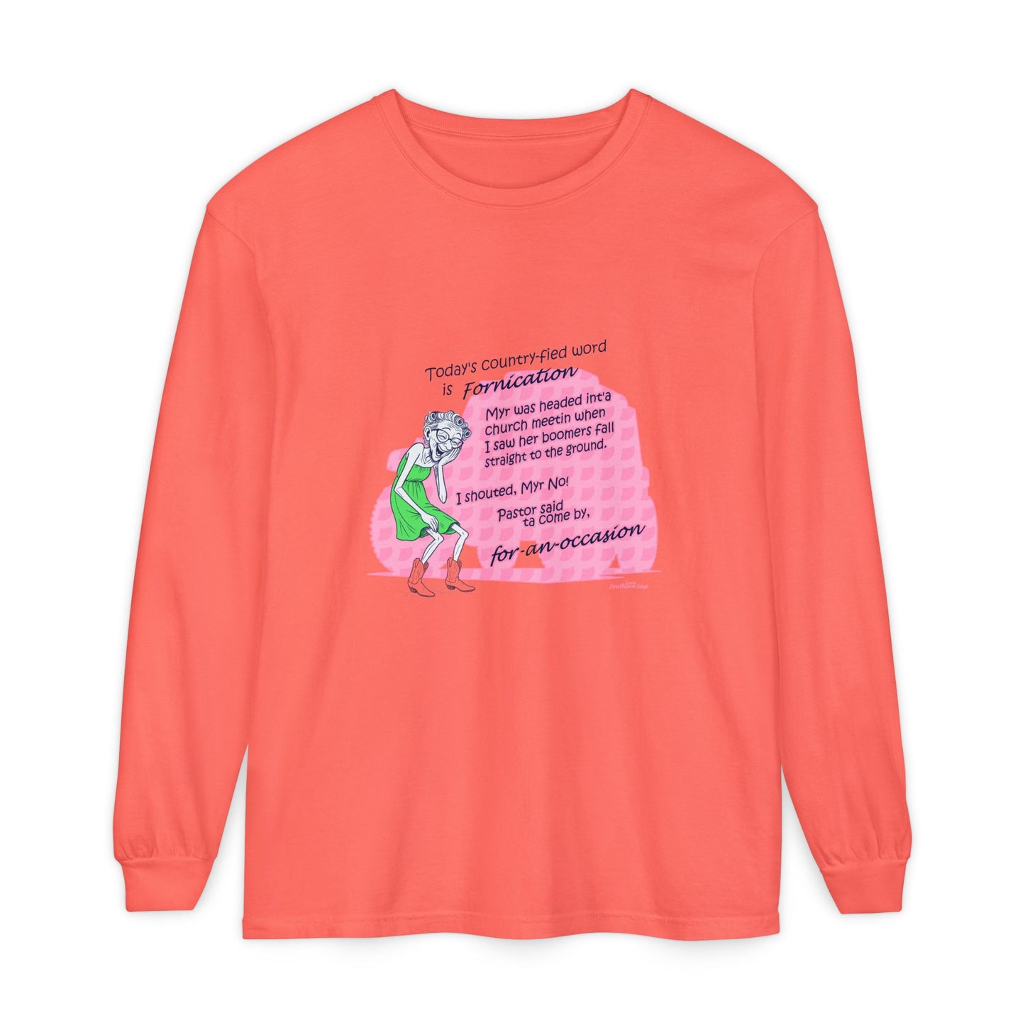 Forny - Unisex Garment-dyed Long Sleeve T-Shirt