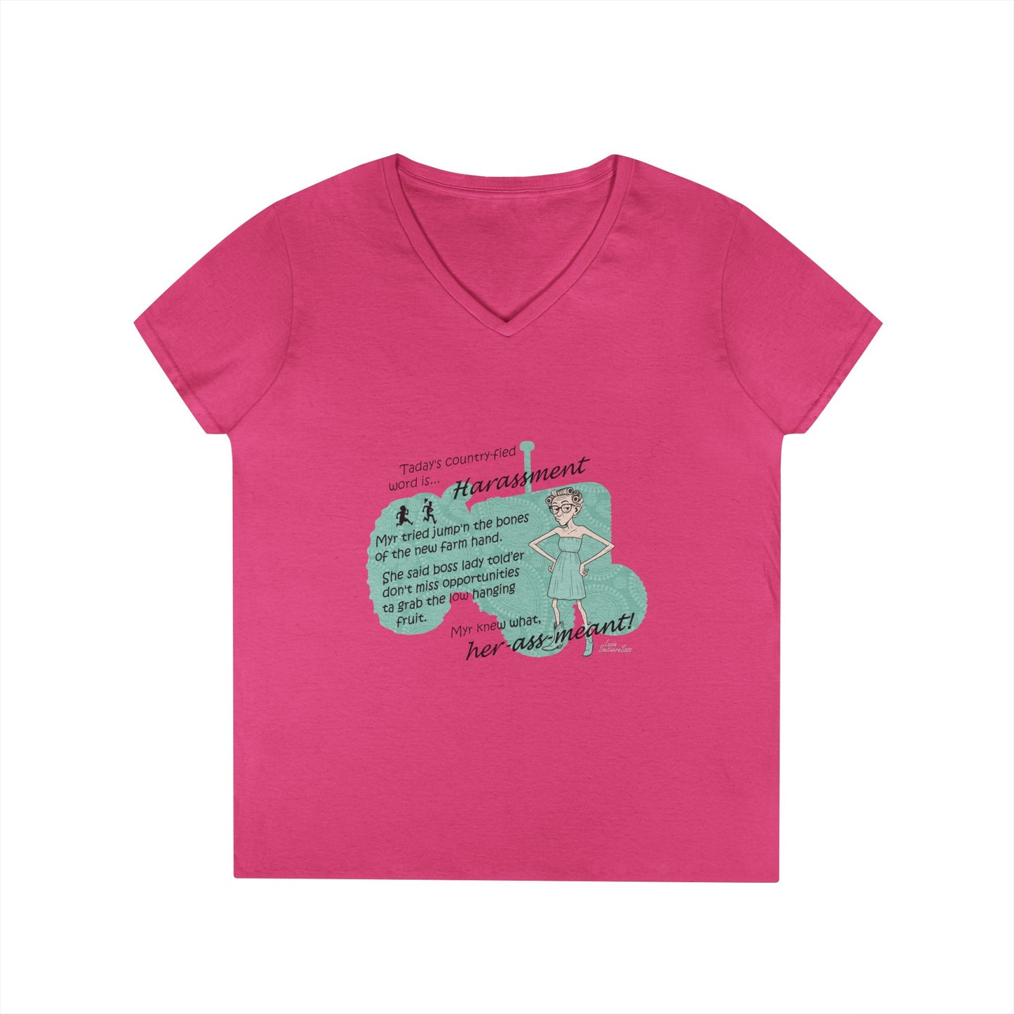 Harrassment - Ladies' V-Neck T-Shirt